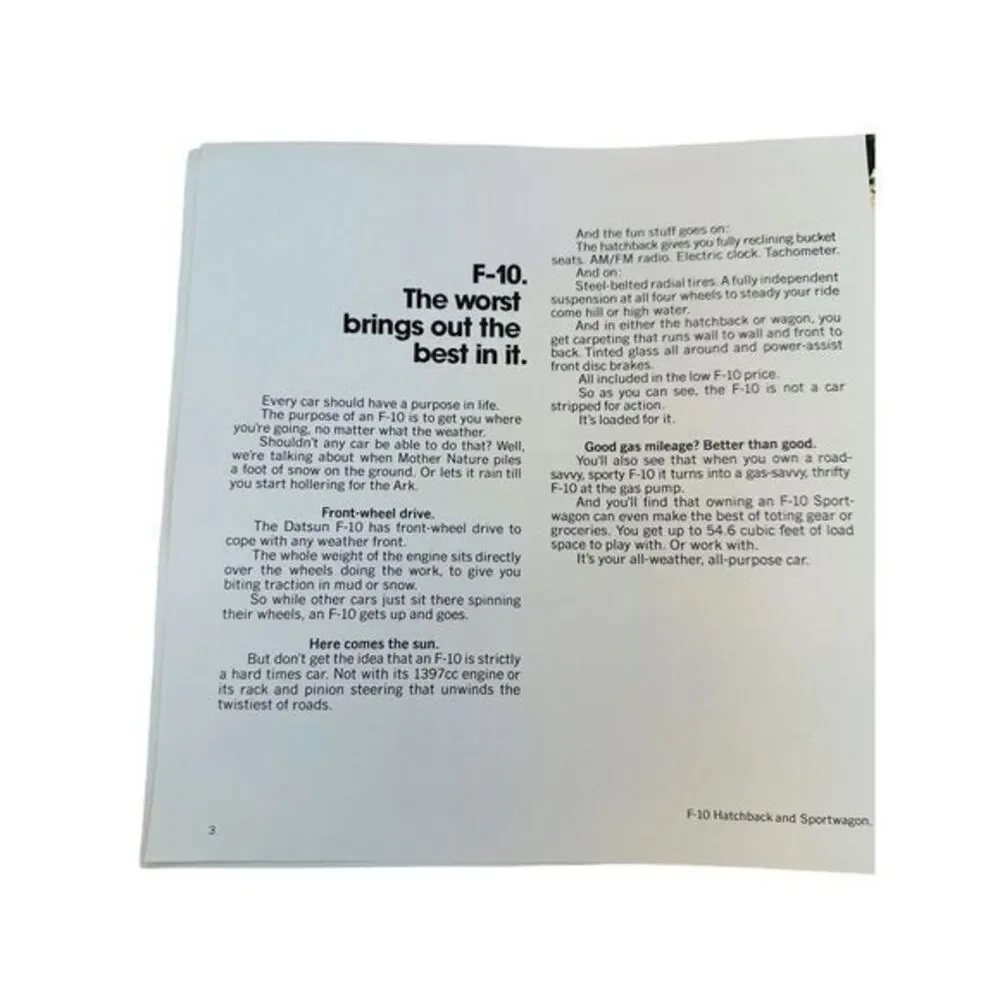 1978 DATSUN DLX COLOR CATALOG Brochure 18 Page 280Z Trucks‎ 510 200SX Nissan